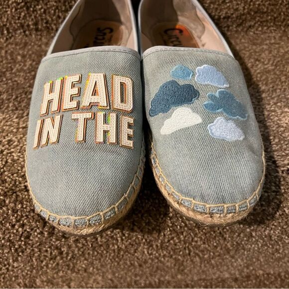 SAM EDELMAN CIRCUS Head In The Clouds Espadrille Sz 8.5 light denim - Picture 7 of 12